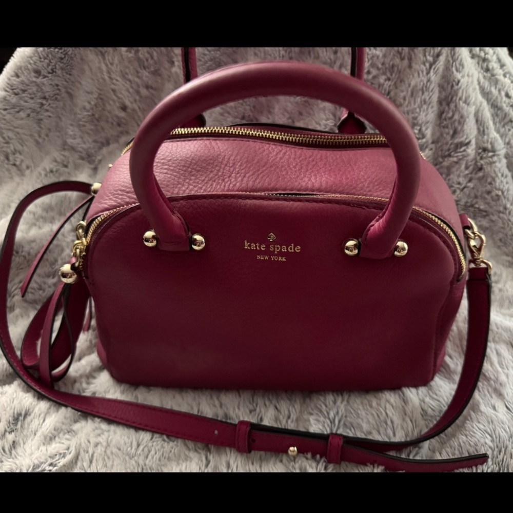 Kate Spade Cildro Pink Kenton Charles Street leather handbag purse - Picture 9 of 16